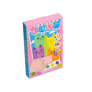 彩虹点彩刮刮画diy儿童颜料涂色画手工diy便签本小女孩圣诞节玩具