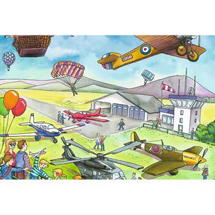 拼图1000片卡通城市飞机汽车成年5解闷300块施工现场工程车小镇