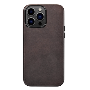 Sipolg适用苹果iphone16pro手机壳15promax霍尔文植鞣14pro真皮高端防滑全包防摔Magsafe磁吸12牛皮套保护壳