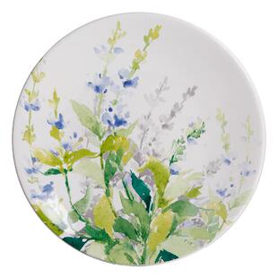 OMK 田园风陶瓷盘子创意小清新餐盘家用深盘面碗绿色圆形大号托盘