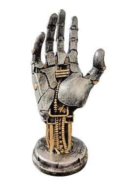 赛博朋克机械手XBOXswitch手柄收纳电脑竞桌面支架树脂摆件送男生