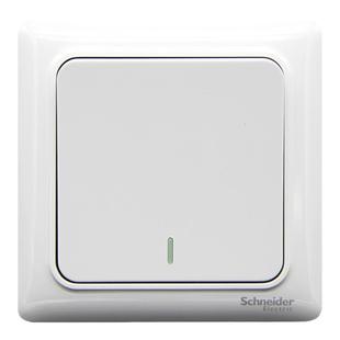 施耐德开关插座面板单开控双联三位多控家用墙壁照明电灯开关按钮