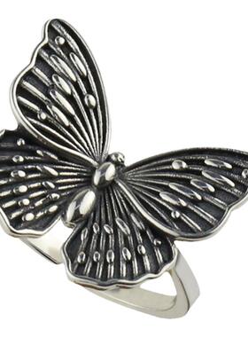 蝴蝶戒指女韩国时尚个性戒子ins潮流复古冷淡风小众手饰品