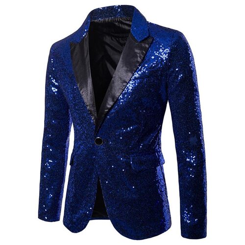 W 34086 Glitter Tuxedo Stage Performance Suit 亮片演出西装