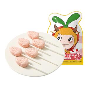 窝小芽高钙牛乳棒牛奶棒牛初乳奶片0蔗糖棒棒糖儿童糖果零食6支装