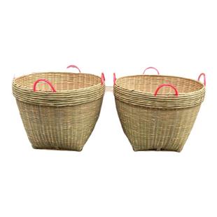 竹编制品提手箩筐结婚喜庆新居加固稻谷粮食筐淘米箩篼农用篓筐子