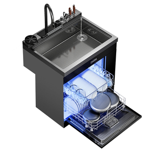 德国CIARRA集成水槽洗碗机一体蜂窝槽14套-AKC10-750大单槽分层洗