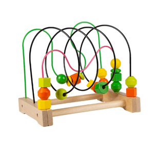IKEA宜家 乌斯塔 滚珠游戏架儿童益智玩具串珠绕珠插珠木制实木玩