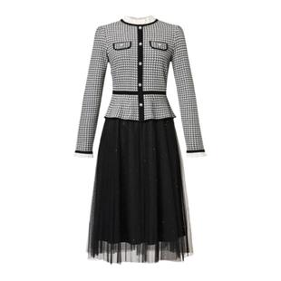 koradior珂莱蒂尔冬季优雅气质香风修身针织连衣裙女