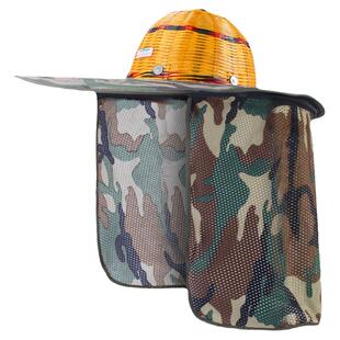 遮阳帽大檐竹编安全帽工地防晒帽檐神器藤帽太阳帽头盔夏季帽子男