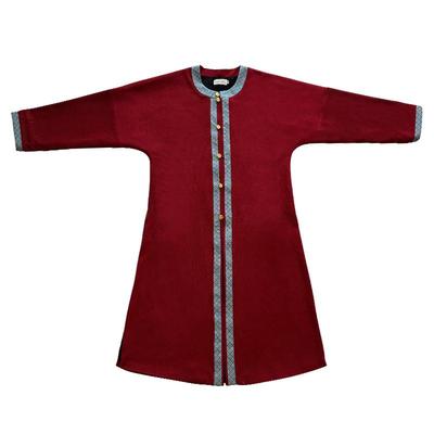 燕麦色大衣立领长衫改良汉元素冬