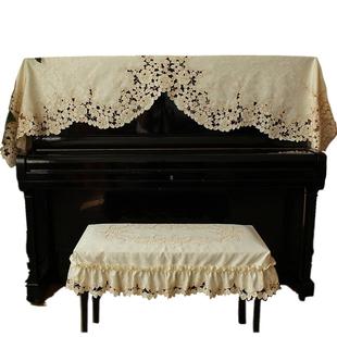 钢琴罩轻奢高档防尘罩网红高级高端大气法式蕾丝复古简约钢琴盖布