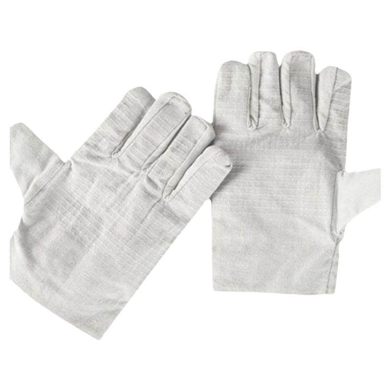 分指双层加厚纯棉耐磨24线帆布手套车间维修电焊工地户外作业通用