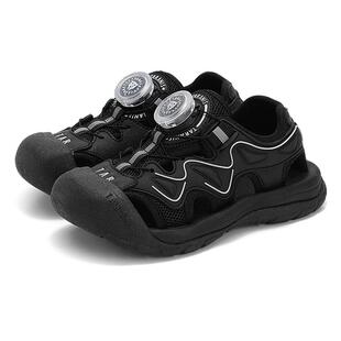 泰兰尼斯新款儿童户外沙滩凉鞋夏季镂空舒适女童凉鞋透气旋钮鞋子