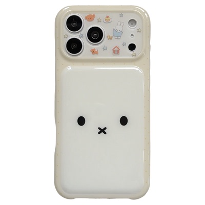jze日韩ins卡通可爱米菲兔带挂件适用苹果17ProMax手机壳iphone16pro新款17女款15pro超好看14全包防摔手机套