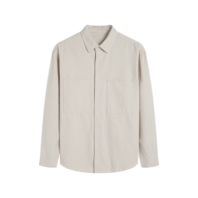 Eli 【彼得堡书屋】双口袋翻领新疆棉都市高级感潮流宽松百搭衬衫