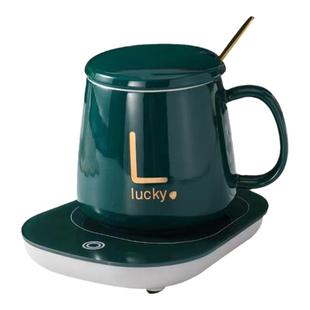 恒温暖暖自动智能煮喝水口杯子垫加烧热男女生早餐杯大容量带盖勺