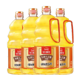 海天压榨大豆油5.12L（1.28L*4瓶）一级大豆油食用油代替油壶