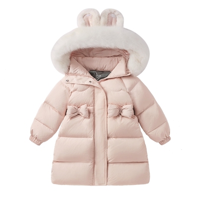 [极寒]女童新款羽绒服冬季蓄热保暖宝宝长款冬装儿童加厚外套大衣