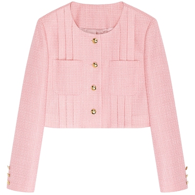 Juicy Couture橘滋春夏新款温柔减龄半裙玛德琳千金小香风短外套