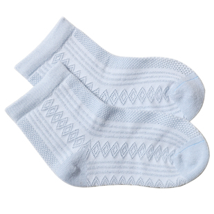 little tiny婴童棉袜 宝宝春夏薄款透气网眼袜子新生儿无骨中筒袜