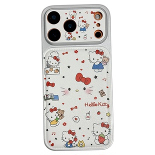 北比少女心可爱猫咪腕带挂绳适用苹果17手机壳iphone16promax新款15卡通17pro日韩14pm皮质15pro大视窗16全包