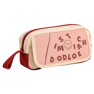 美式耐脏笔袋2026新款ins女生小众小学初中多功能高颜值中小学生文具袋铅笔袋大容量复古手提黑色小众设计