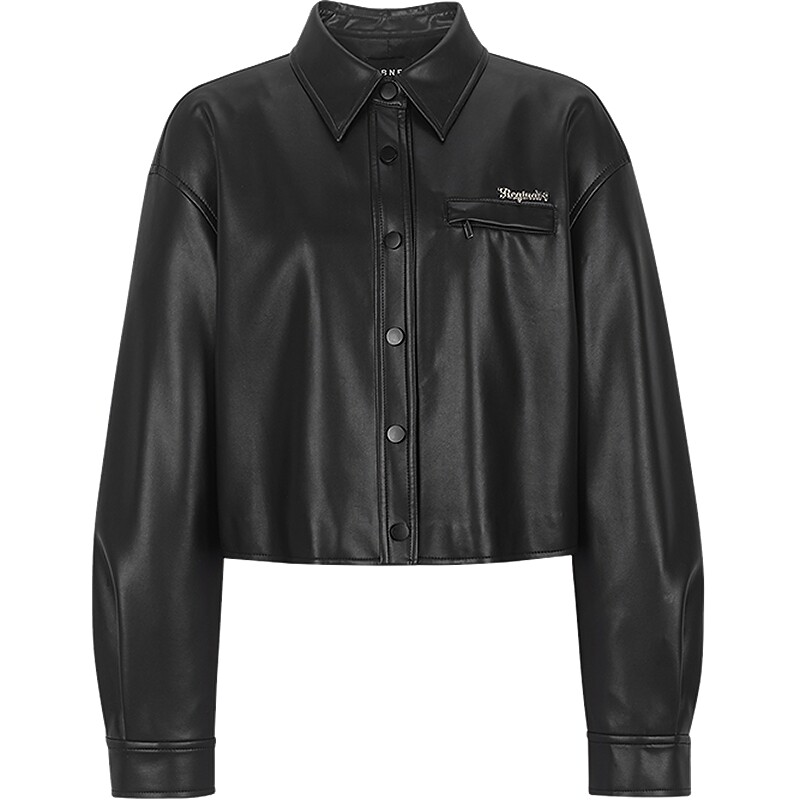 KBNE皮衣外套女黑色短款爆款上衣春秋新款机车夹克小个子高级女装