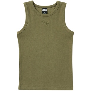 lesserafim中村一叶同款runningHIGH工字型修身无袖圆领纯色背心