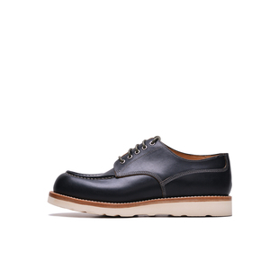 强尼制靴 Moctoe莫卡辛头复古工装靴牛皮低帮男靴固特异工艺