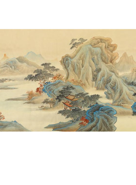 中式山水家堂口背景墙壁纸中堂壁画墙纸定做墙布客厅墙面装饰墙贴