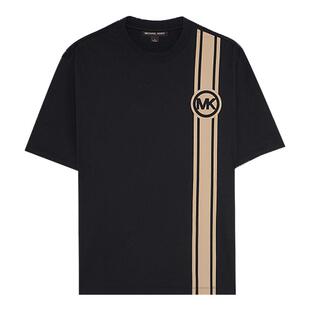 MICHAEL KORS MK 男士休闲棉质条纹短袖T恤上衣