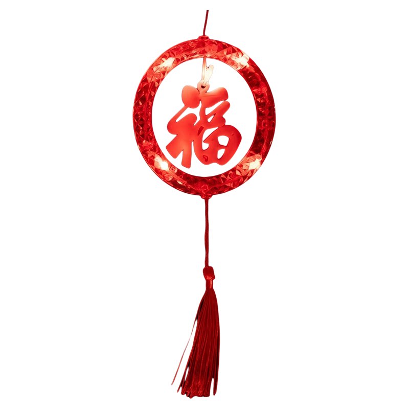 春节小红灯笼庭院太阳能小彩灯串
