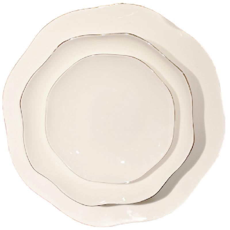 隆达骨瓷餐具套装手工描金食品级