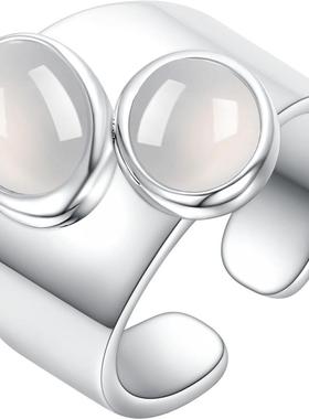 【明星同款】VIGG冰峦开口戒指女小众设计ins2025年轻奢精致饰品