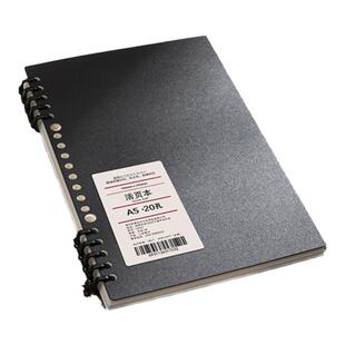 不硌手活页笔记本可拆卸B5线圈活页本简约大学生a4笔记本子考研可拆环扣方格记事纸软皮外壳高颜值日记本定制