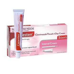 德国拜耳凯妮汀CANESTEN 克霉唑阴道瘙痒霉菌性阴道炎症妇科病20G