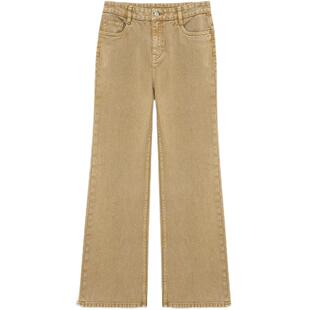 MESUX米岫新品重工怀旧洗磨棉质及地中高腰牛仔裤MNSUR408