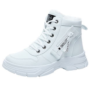 雪地靴女2025新款冬季加绒加厚马丁靴子运动女鞋学生短靴保暖棉鞋