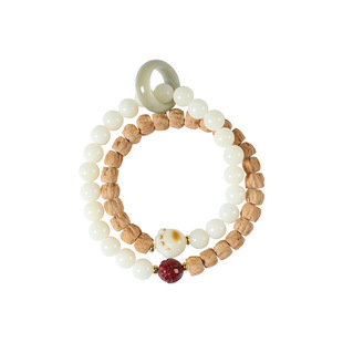 色达五明学院适合夏天外戴的国风百香籽拼接白玉菩提手链拼色佛珠