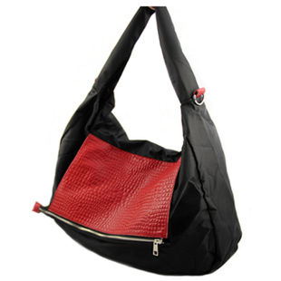 欧美时尚个性设计时装范通勤潮流女士单肩包斜挎包黑色大容量包袋