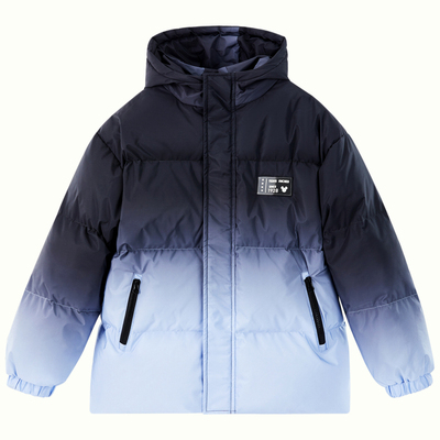 迪士尼男童白鸭绒保暖连帽羽绒服