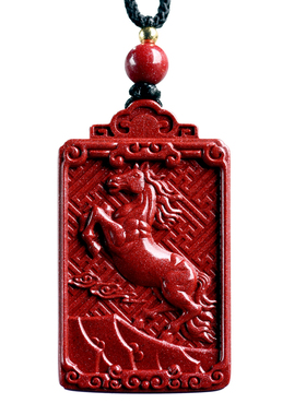 朱砂吊坠正品生肖马钥匙扣挂件