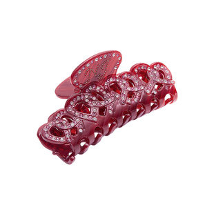 [甄选5.5折]NanaJacqueline明星同款钻饰发夹女优雅爱心扭结抓夹