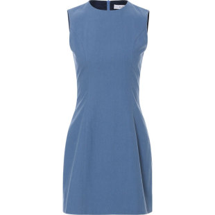 sincethen收腰连衣裙法式风穿搭短裙蓝色小裙子无袖背心裙短款女