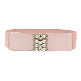 淑女腰带连衣裙粉红色配裙子松紧束腰腰封女时尚百搭装饰配宽皮带