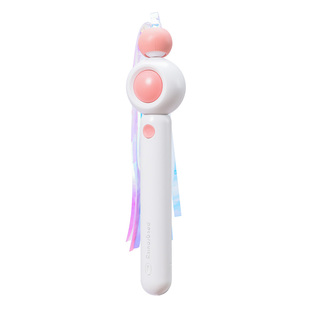 引力弹弹逗猫棒长杆可伸缩耐咬猫咪玩具红外线激光笔羽毛替换头