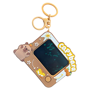 卡皮巴拉写字板迷你涂鸦画板钥匙扣可爱男女书包挂件创意解压挂饰