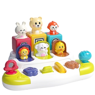 谷雨躲猫猫弹出式开关盒因果关系宝宝弹弹乐玩具吃惊婴儿早教益智