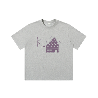 KSXN奶酪小屋印花韩系圆领短袖